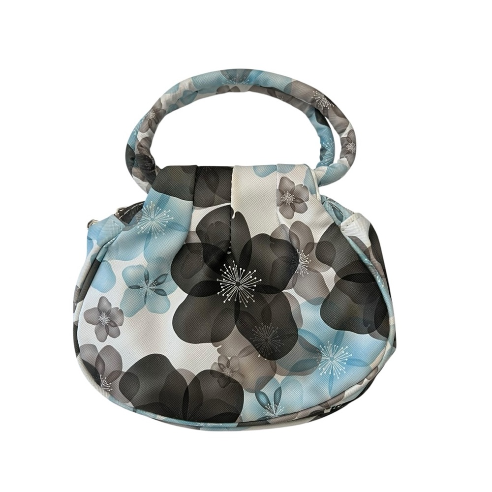 SALE!! 2 for $15 NEW Mini Top Handle‎ Bag Purse Compact Handbag Blue Floral